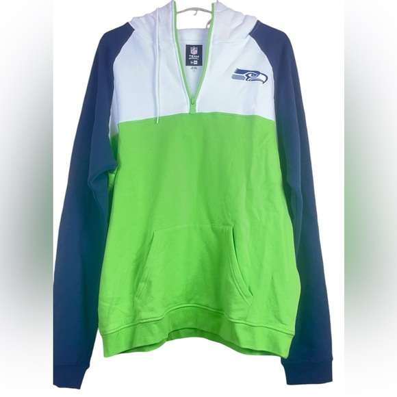 Seattle Seahawks Hoodie Kangaroo Pouch NFL Team x New Era Apparel Men’s Size L - Picture 1 of 15